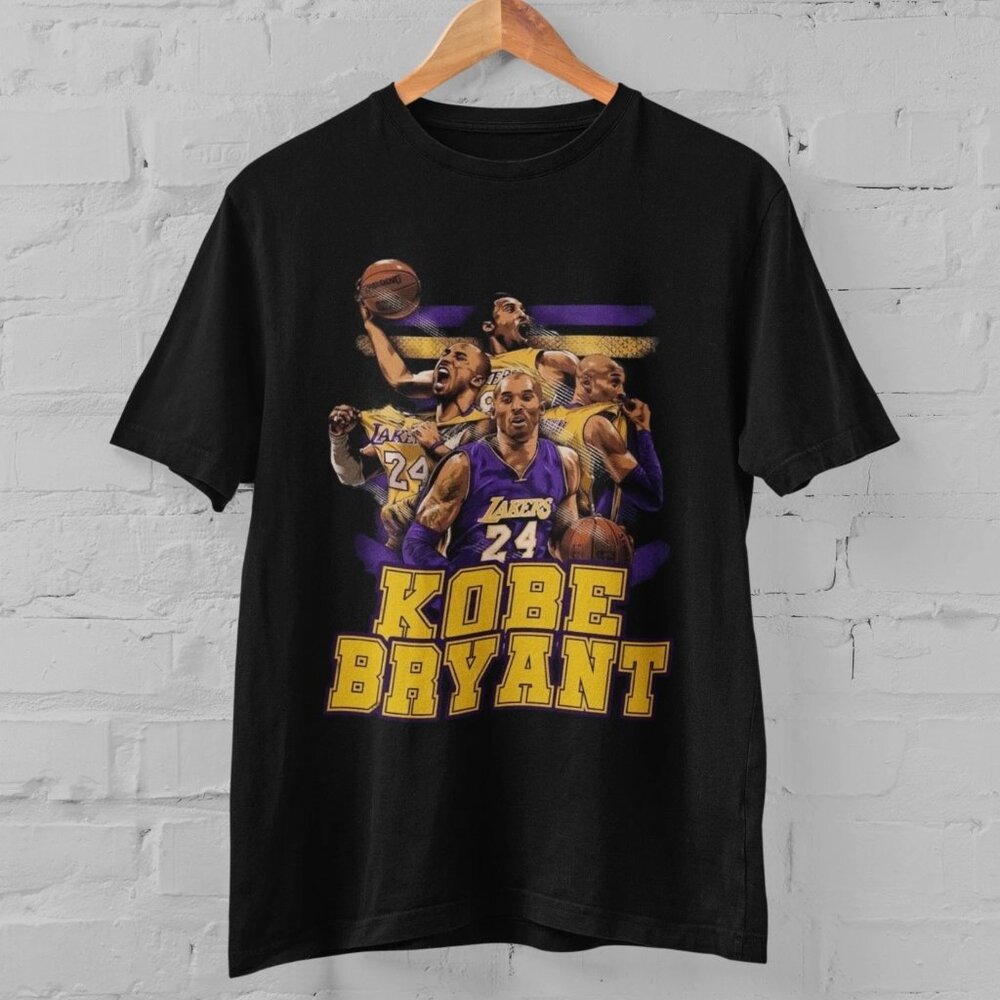 Kobe Bryant Graphic T-Shirt Lakers 24 Legend Tribute Tee Vintage Basketball 166